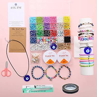 DIY Beads Bracelet Making Kit for Girls Bracelet Necklace Jewelry Making Kit,  DIY Bulk Acrylic Candy Colored Beads Jewelry Making, Birthday Gift