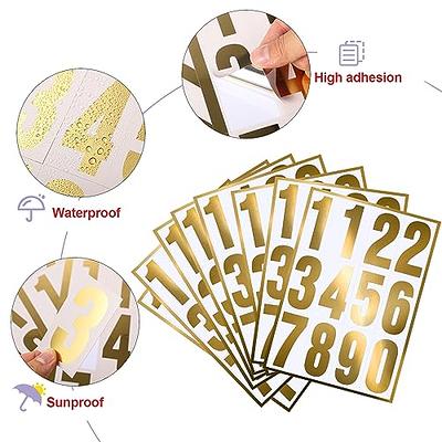 Tenare 192 Pcs 16 Sets Number Stickers Mailbox Numbers Reflective