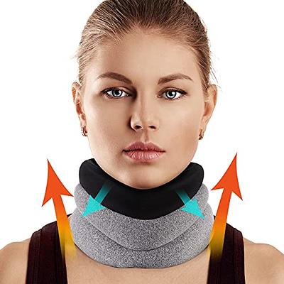 Neck Brace for Neck Pain and Support - Soft Foam Cervical Collar for  Sleeping - Wraps Keep Vertebrae Stable and Aligned for Relief of Cervical  Spine Pressure for Women & Men (Blue-M)