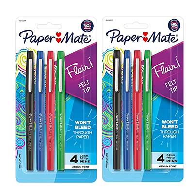 Paper Mate Flair Felt Tip Pens, Medium Point, Business Colors, 4