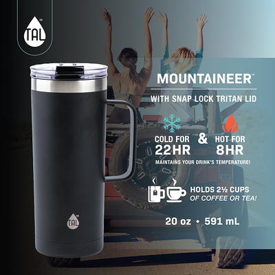 TAL 18Oz Travel Mug Stainless Steel Double Wall Vacuum Insulated, Black..