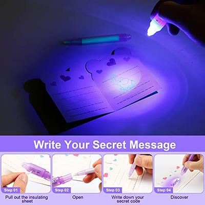 MALEDEN Invisible Ink Pens, Disappearing Ink Pens with UV Light