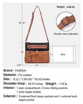 FADEON Large Crossbody Purses for Women Crossbody Bag, Designer Leather Cross  Body Purse Multi Pocket Shoulder Bag BlackBrown - Yahoo Shopping