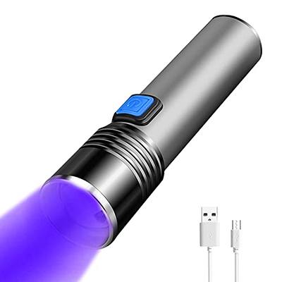 Alonefire SV87 365nm UV Flashlight Zoom 5W Type C USB Rechargeable Black  Light Money Detector for Resin Curing, Pet Urine Detection, Scorpion,  Fishing, Minerals, Leaks, Cure Glue with Battery - Yahoo Shopping