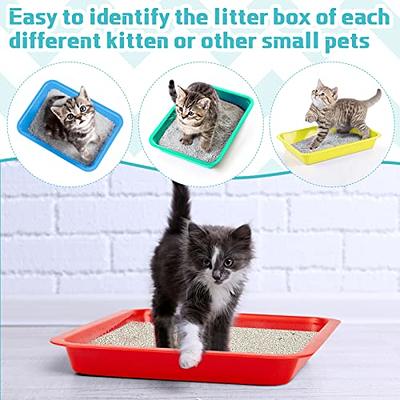 8 Pcs Small Kitten Litter Box Rabbit Litter Pan Mini Open Cat