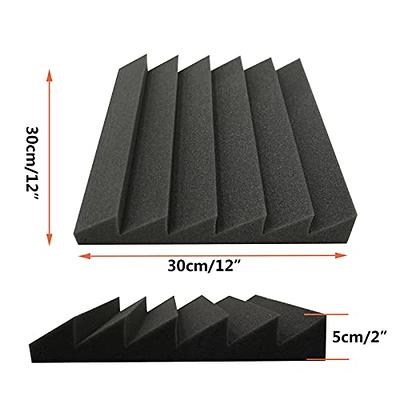 12 Pack Acoustic Panels Self-Adhesive,1 X 12 X 12 Quick-Recovery Sound  Proof Foam Panels, Acoustic Foam Wedges High Density, Soundproof Wall Panels  for Home Studio,Black-Gray : : Musical Instruments