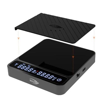 ECORELAX Coffee Scale with Timer, 3kg/0.1g High Precision Pour Over Drip  Espresso Scale, Rechargeable Digital Coffee Scale with LED Display, Auto