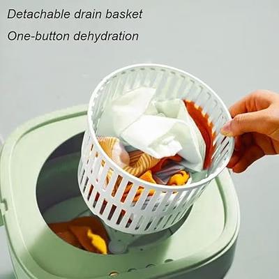 Portable Washing Machine Foldable Laundry Machine with Detachable Drain  Basket 3 Modes Electric Clothes Washer for Underwear Socks Towels Baby  Clothes