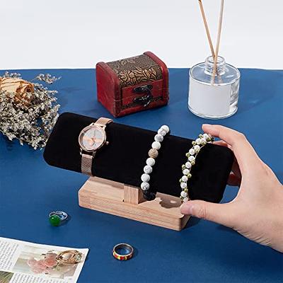 2 Pack Velvet Bracelet Holder with 3 Tier Rack, Jewelry Display