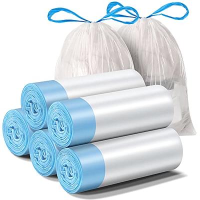 75pcs 5 Rolls/ Pack 4 Gallon Small Trash Bags, Disposable Thin Garbage Bags,  For Kitchen, Bathroom, Bedroom, Office, Small Trash Can