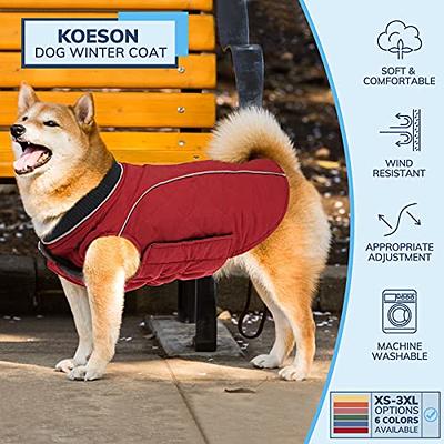 SlowTon Dog Jacket with Harness Built in, Waterproof Fleece Winter Warm Dog  Coats for Small Medium Dogs, Reflective Adjustable Furry Puppy Vest