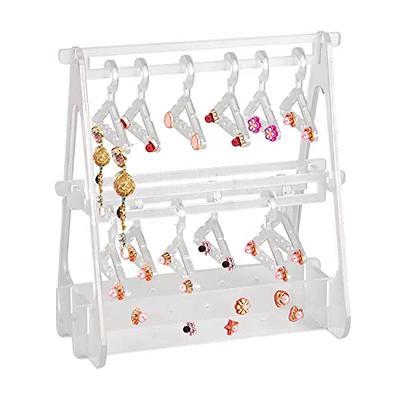 Earrings Rack Holder With Mini Coat Hangers Acrylic Jewelry - Temu