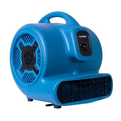 Ecor Pro 1/3 HP 2550 CFM Air Mover Blower Fan with GFCI Daisy Chain Blue