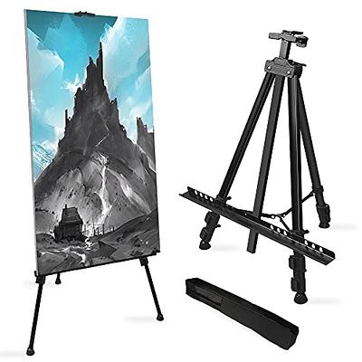  RRFTOK Easel Stand for Display, 63'' Instant Easel, Foldable  Portable Ground Easel for Wedding Banner and Poster Display Stand, Tabletop  Easel Display Metal Tripod with Portable Bag.