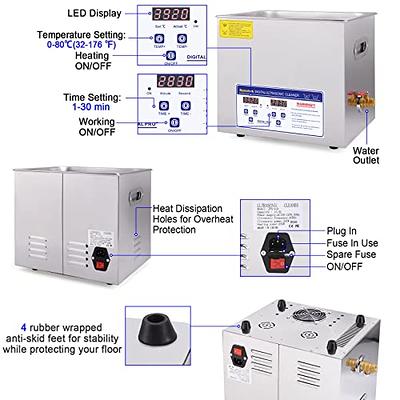 VEVORbrand Ultrasonic Cleaner, 15L 40kHz, with Digital Timer