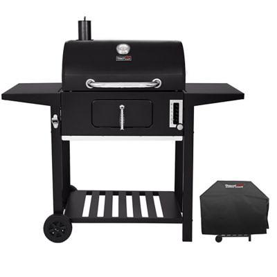 Royal Gourmet CC1830SC Charcoal Grill Offset Smoker with Cover, 811 Square  Inches, Black, Outdoor Camping