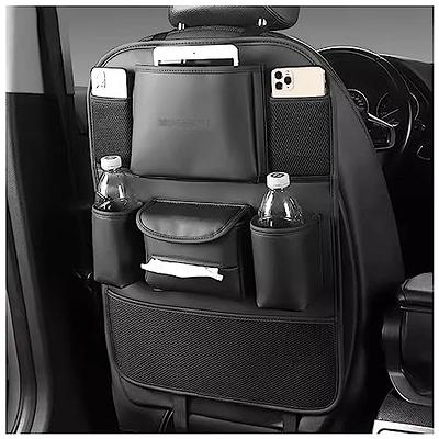 PU Leather Car Backseat Organizer,Hanging Vehicle Storage Bag With