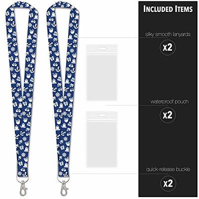 Cruise Lanyard with Badge Reel, Buckle, and Card Holder, 2-Pack – Limeloot