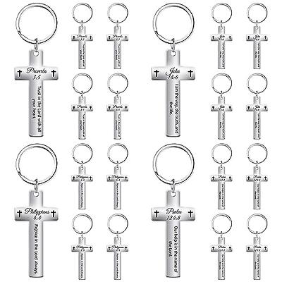 Juvale 24 Pack Metal Jesus Fish Keychains, Christian Religious