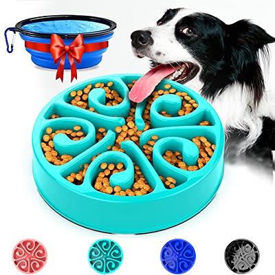 Slow Feeder Dog Bowls for Large Dogs Anti-Chocking Slower Feeder Dog Puzzle  Bowl Pet Slow Eating Interactive Bloat Stop Dog Food Bowl