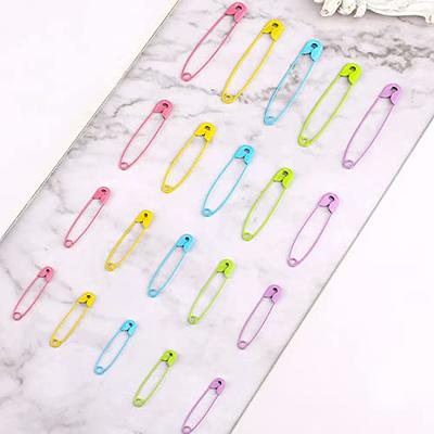 KINBOM 325pcs Colored Safety Pins, Nickel-Plated Metal Safety Pins