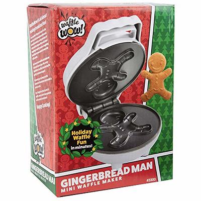 Gingerbread Man Mini Waffle Maker - Make this Christmas Special for Kids  with Cute 4 Inch Waffler Iron, Electric Non Stick Breakfast Appliance for