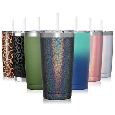 20oz Shimmer Stainless Steel Tumbler with Straw & Lid