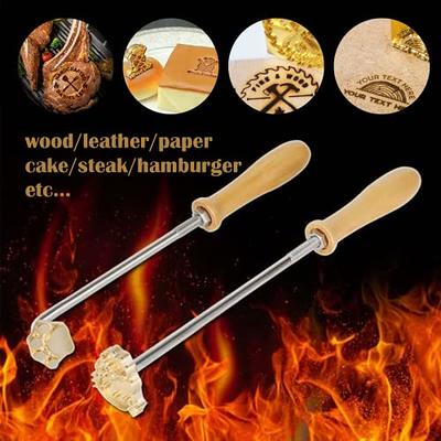 Custom Branding Iron for Woodworking Iron on BBQ  Meat/Wood/Leather/Paper/Cardboard (1x1)