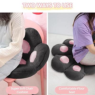 Ditucu Cat Paw Cushion Lazy Sofa Office Chair Cushion Bear Paw Warm Floor Cute Seat Pad for Dining Room Bedroom Comfort Chair for Health Building