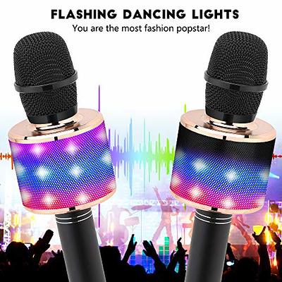 Ankuka Karaoke Microphone for Kids, Bluetooth Karaoke Microphone with LED  Lights,Portable 4 in 1 Wireless Microphone Toys Christmas Birthday Gift  Home Party Kids Toys for Girls Boys Adults(Black Gold) - Yahoo Shopping