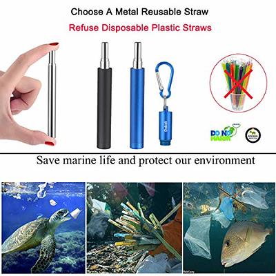 Funbiz Collapsible Reusable Straws Travel Portable Silicone Drinking Straws  with Case