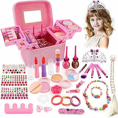 Tomons Kids Makeup Kit for Girl Washable Makeup Kit, Fold Out