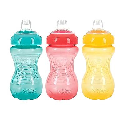 Nuby Silicone Squeeze Feeder Aqua Blue Baby Bottle, 3 fl oz