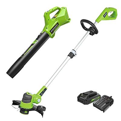 Greenworks 24V 12 Cordless TorqDrive String Trimmer, 2.0Ah USB Battery and Charger Included