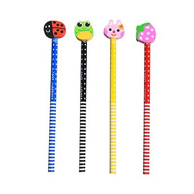 QDXATIVP 28PCS Fun Cute Pencils for Kids,Colorful Stripe Pencils with  Assorted Fruit Animal Erasers Toppers,Pencils and Erasers Set for School  Office Classroom Supplies Students Children - Yahoo Shopping