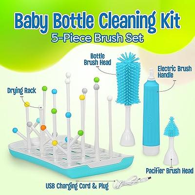 Electric Baby Bottle Cleaning Brush Set - Rechargeable Electric