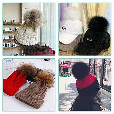 Detachable Coloured Fluffy Faux Fur Pom Poms For Hats And Clothes DIY