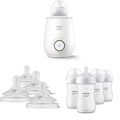  Philips Avent Natural Baby Bottle Fast Flow Nipple, 6M+, Flow 4,  SCF654/43, (Pack of 4) : Baby