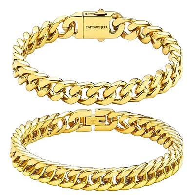 MRSXIA Gold Initial Bracelets for Women Girl,18K Gold Plated