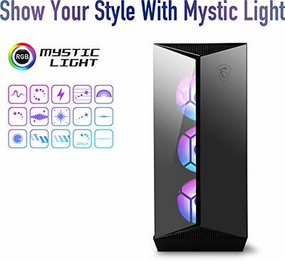 MSI MPG GUNGNIR 110R - Premium Mid-Tower Gaming PC Case - Tempered Glass  Side