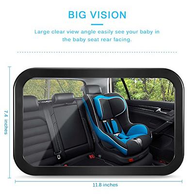 Baby Car Mirror, DARVIQS Seat Safely Monitor Infant Child in Rear Facing  Seat, Wide View Shatterproof Adjustable Acrylic 360°for Backseat, Crash  Tested and Certified for Safety - Yahoo Shopping