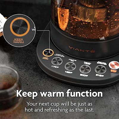 Get BANU Hot Tea Maker Electric Glass Kettle with Tea infuser and Temp  control Delivered