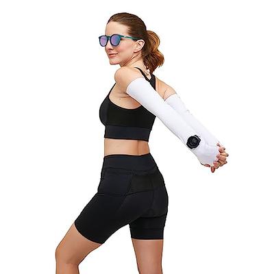 SportBR UV Protection Thermal Arm Sleeves with Glove, Opening for Fitness  Tracker, Thumb Hole, Arm Sleeves for Men + Women