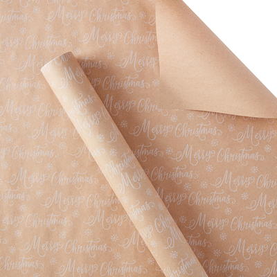 JAM Paper & Envelope 2pk Matte Gift Wrap Roll Chocolate Brown