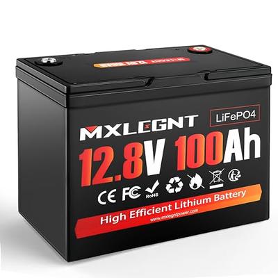 12V 100Ah Lithium LiFePO4 Battery: MXLEGNT Batteries With Upgraded 15000 Deep  Cycles & 100A BMS - 10-Year Lifespan - Max. 1280Wh Energy in Small Size -  Perfect For Rv, Solar, Trolling Motor (12V100AH) - Yahoo Shopping