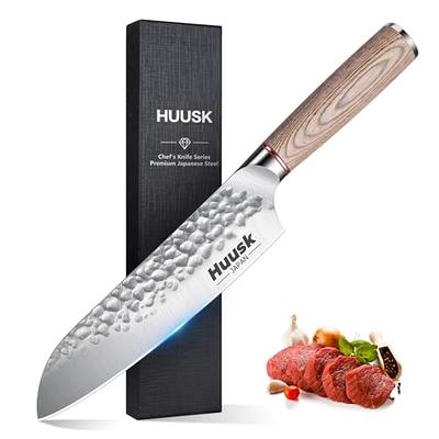 Huusk Kitchen Chef Knife Set of 3,Professional Meat Cleaver Santoku  Kiritsuke and Boning Knife Set with Ergonomic Pakkawood Handle and Gift Box  for Family Restaurant - Yahoo Shopping