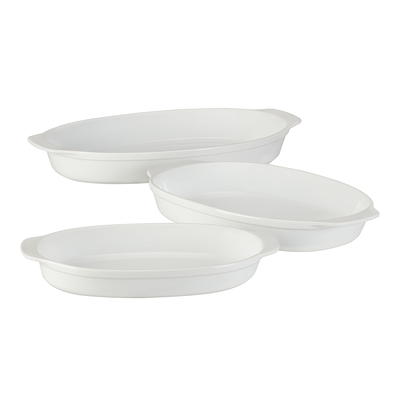 Better Homes & Gardens Classic Rim Rectangular Casserole Baking Dish, Set  of 3, White