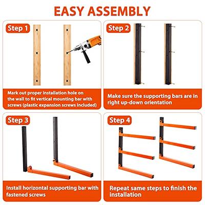 Costway Utility Tool Organizer Wall Mount Tool Storage Rack 330lbs