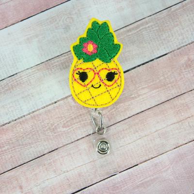 Pineapple Lanyard Badge Reel, Lanyard Id Holder, Summer Lanyard