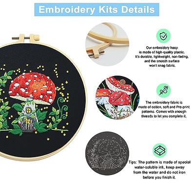 KAMEUN Embroidery Craft Kits for Adults, Stamped Cross Stitch Starter for Beginners with Patterns, Needlepoint Funny Hobby Kits with Embroidery